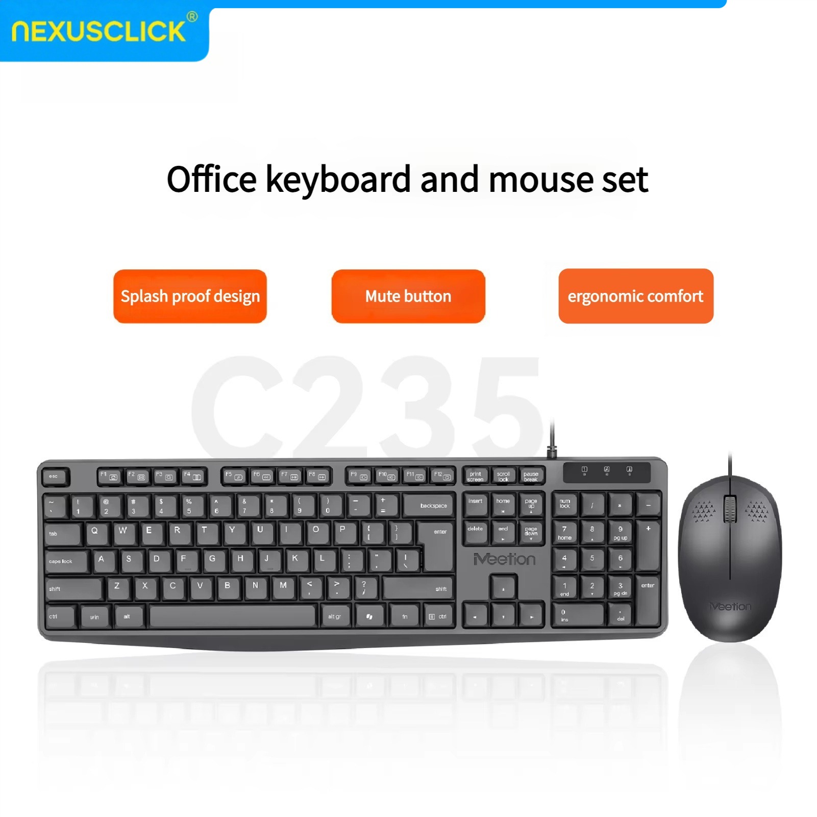 Gaming Keyboard That Is Quiet - NexusClick Combo Keyboard dan Mouse Berkabel