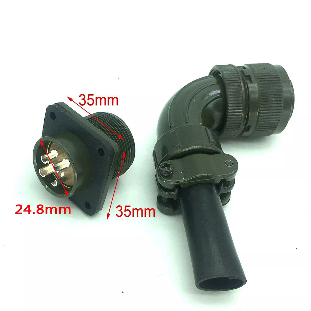 Aviator Connector Kit - Konektor Penerbangan 4 Pin 90 Derajat