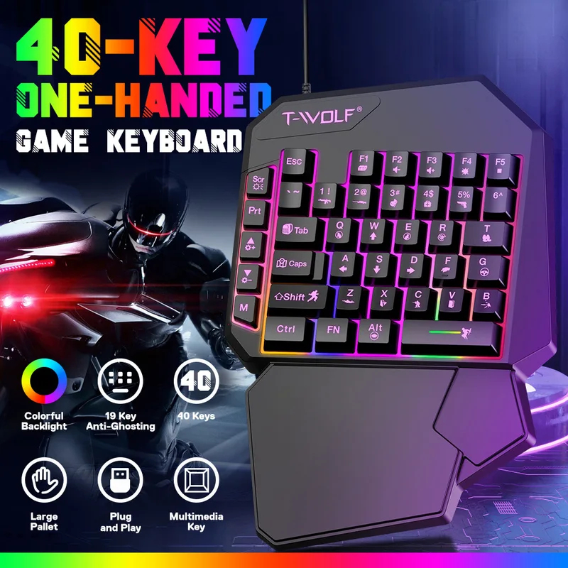 Gaming Keyboard 1 Hand - 5 Dalam 1 Set 35 Tombol