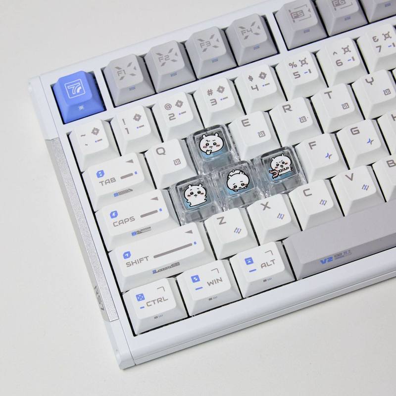 Gaming Keyboard Affordable - Chiikawa 4 Buah Keycap Transparan Buatan