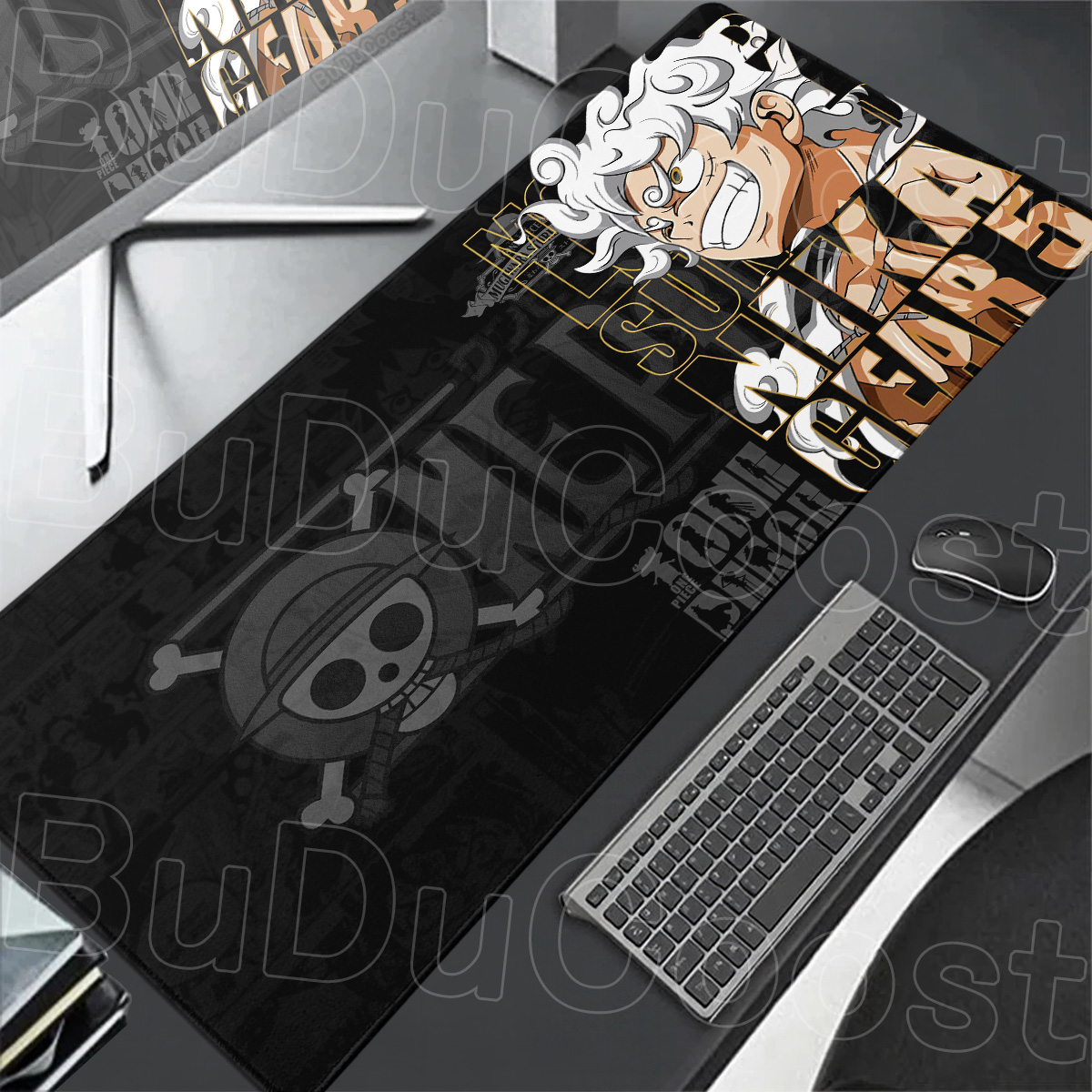 Gaming Keyboard Typewriter - One Piece Luffy Speed ​​Black Mouse