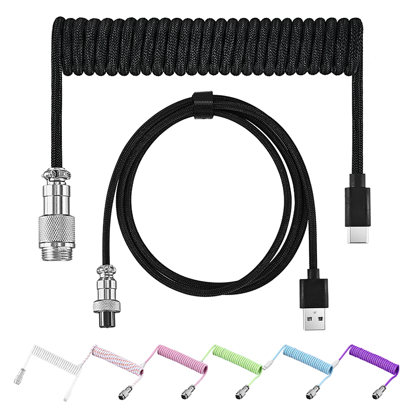 Gaming Keyboard Types - Kabel Keyboard Mekanik Berbentuk Spiral Tipe-C
