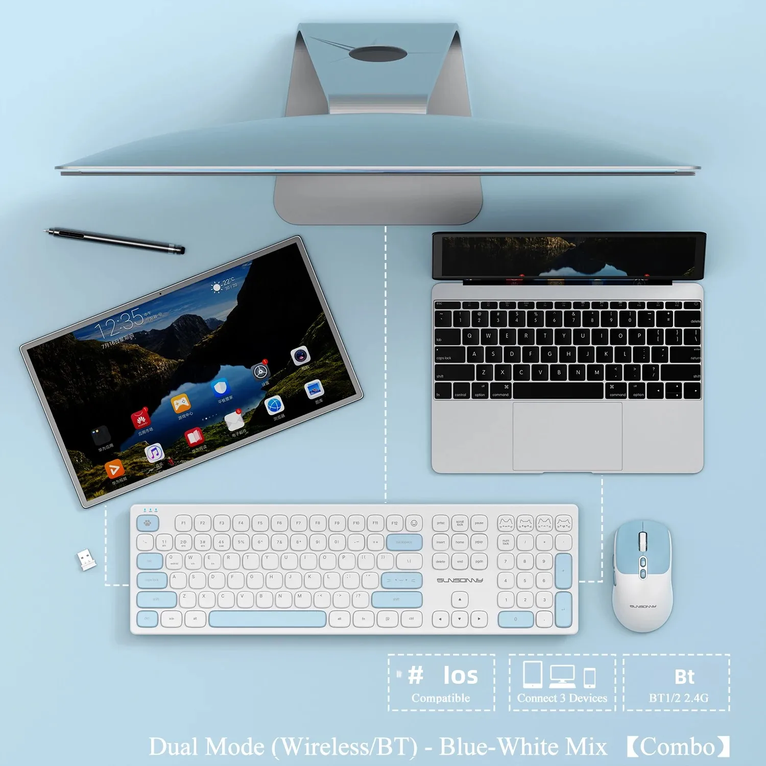 Set Keyboard dan Mouse Senyap  - Gaming Keyboard Mouse Combo ulasan dan harga