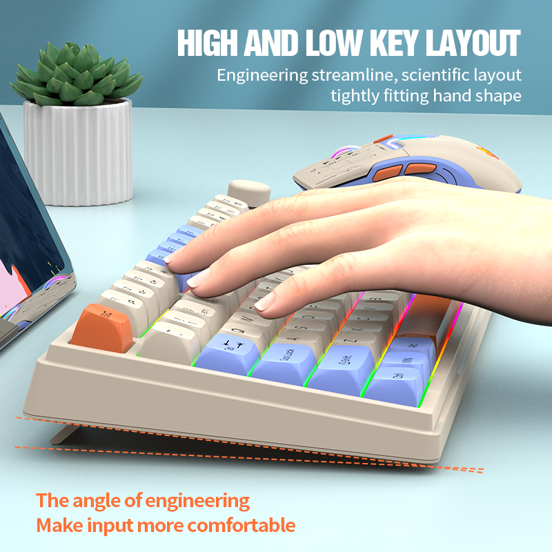 Kombo Keyboard dan Mouse Gamin - Gaming Keyboard Mechanical Wireless ulasan dan harga