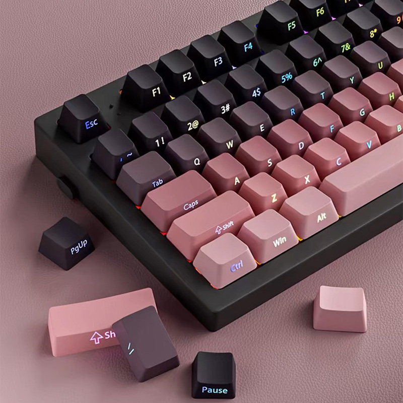 Keycaps Gradien dengan Cetakan - Gaming Keyboard Typewriter ulasan dan harga