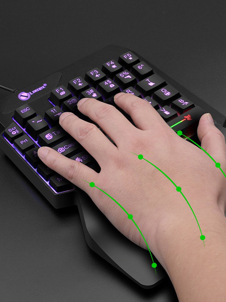 Keyboard berkabel permainan ri - Gaming Keyboard 1 Hand ulasan dan harga