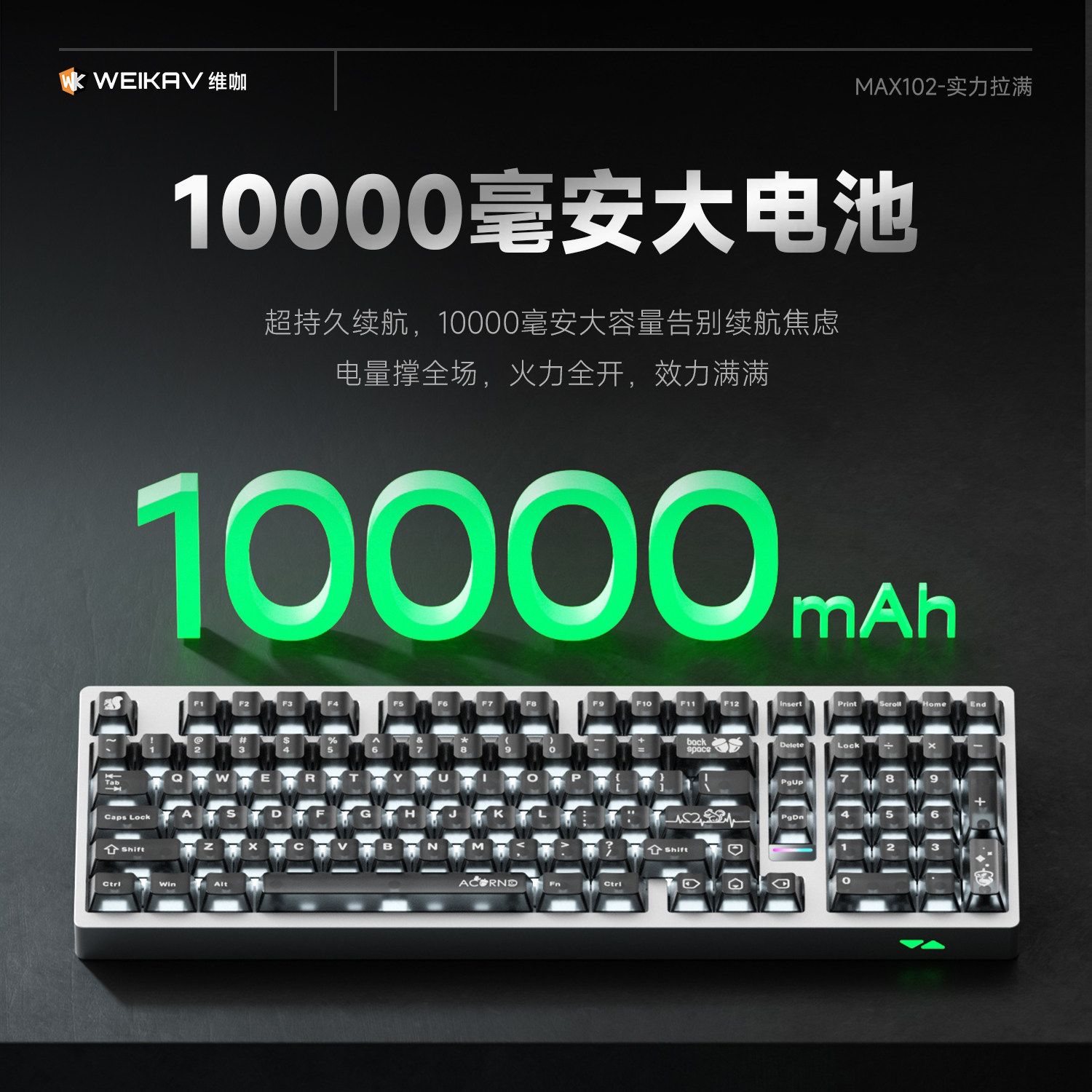 Weika Max102 Casing Aluminium  - Gaming Keyboard Mechanical Wireless ulasan dan harga