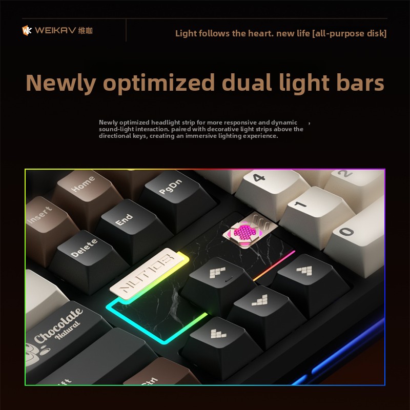 WEIKAV NUT108 Keyboard Mekanik - Gaming Keyboard Mechanical Wireless ulasan dan harga
