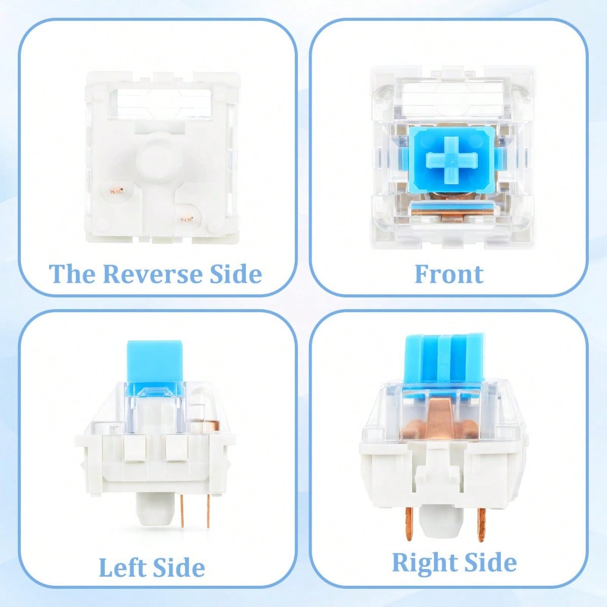 100 Sakelar Biru Praktis, Hot- - Gaming Keyboard Types ulasan dan harga