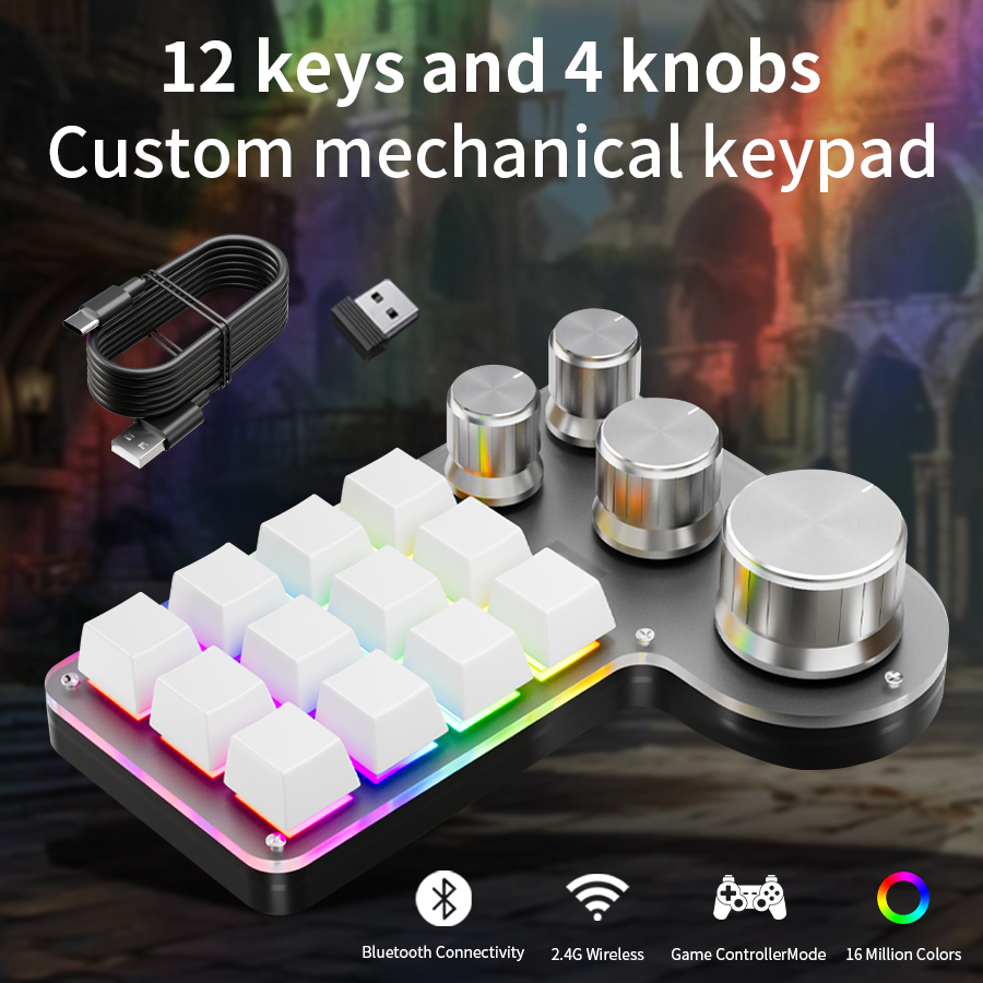 3 Mode 12 Tombol Keyboard Meka - Gaming Keyboard 1 Hand ulasan dan harga