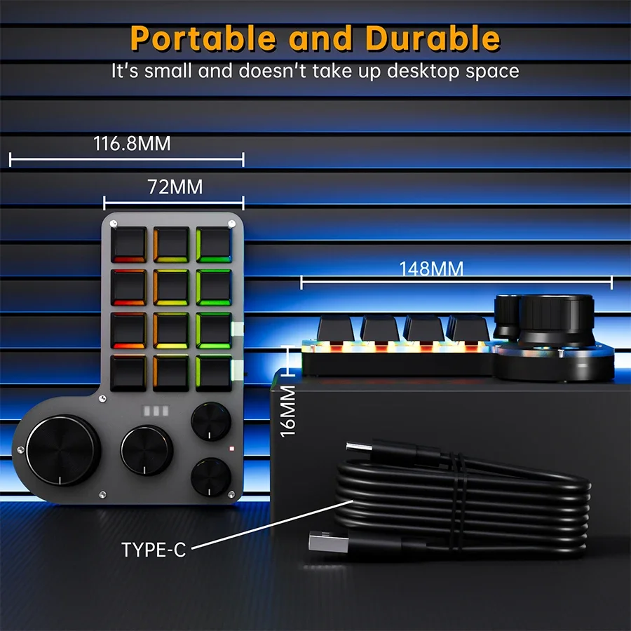 3 Mode 12 Tombol Keyboard Meka - Gaming Keyboard 1 Hand ulasan dan harga