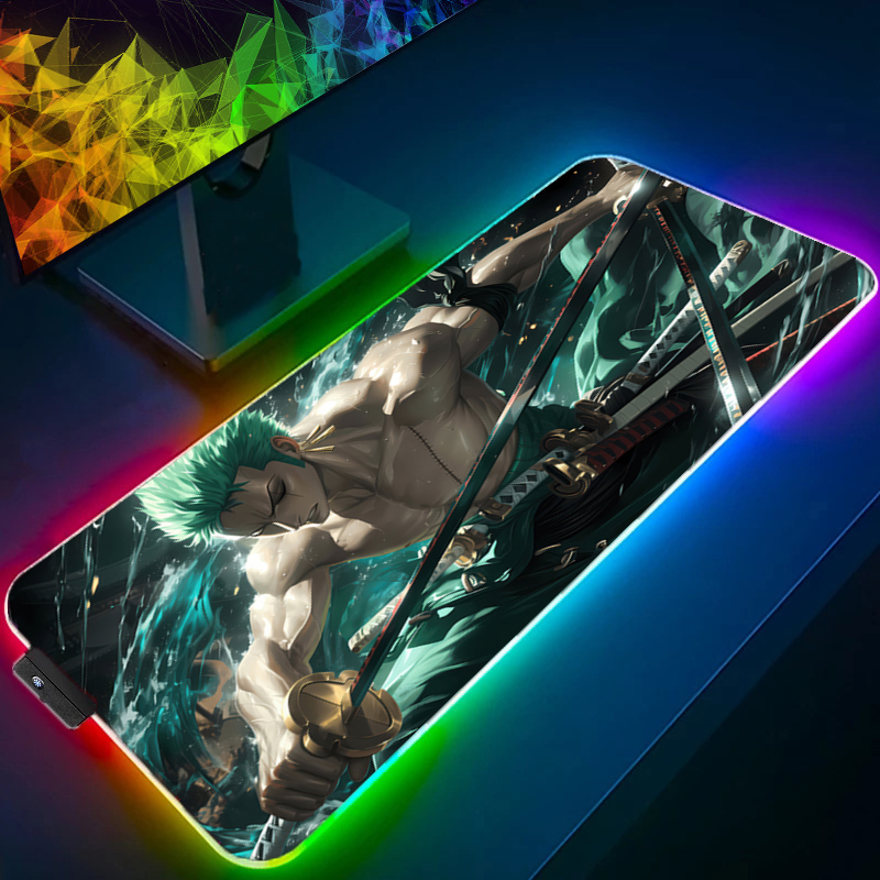 ONE PIECE Zoro Mouse Pad RGB A - Gaming Keyboard Affordable ulasan dan harga