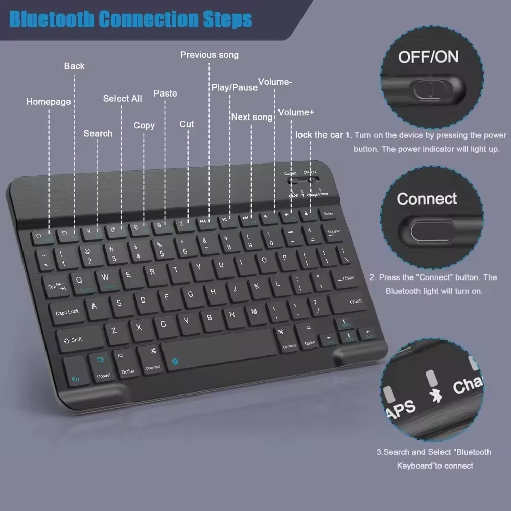 Keyboard Nirkabel Bluetooth Ke - Gaming Keyboard Mechanical Wireless ulasan dan harga