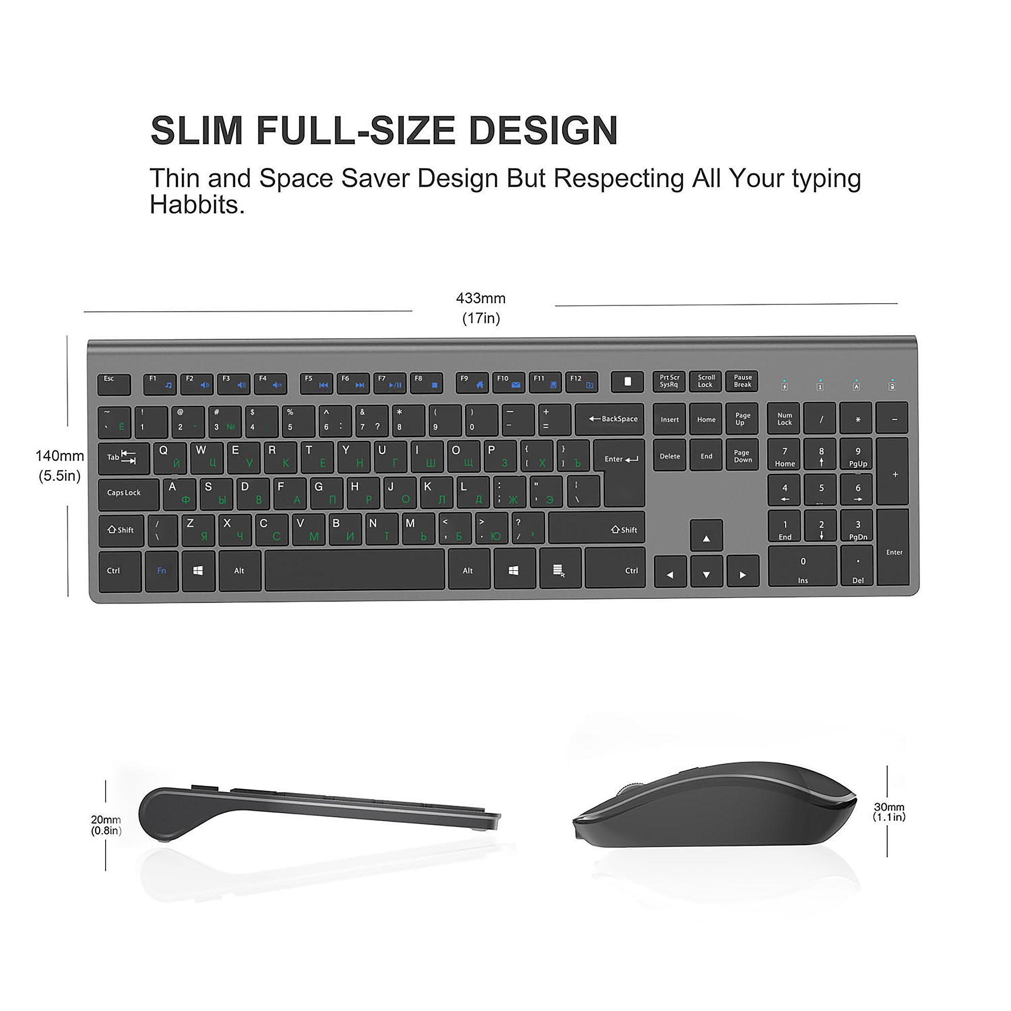 Set Keyboard dan Mouse Nirkabe - Gaming Keyboard And Mouse Wireless ulasan dan harga