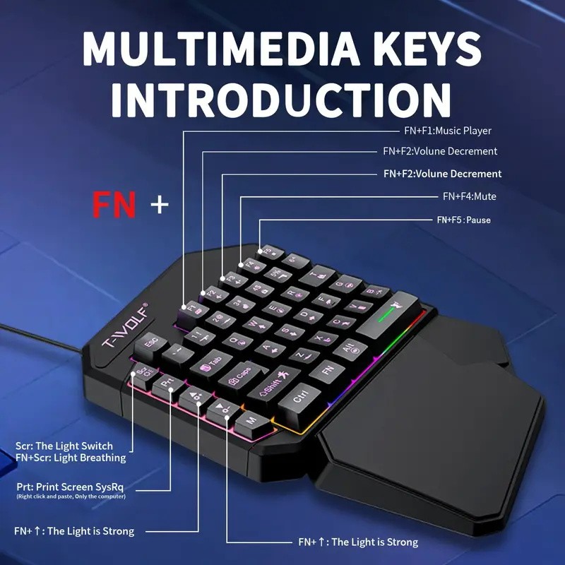 FocusOnPC TF900 2-in-1 Mobile  - Gaming Keyboard 1 Hand ulasan dan harga