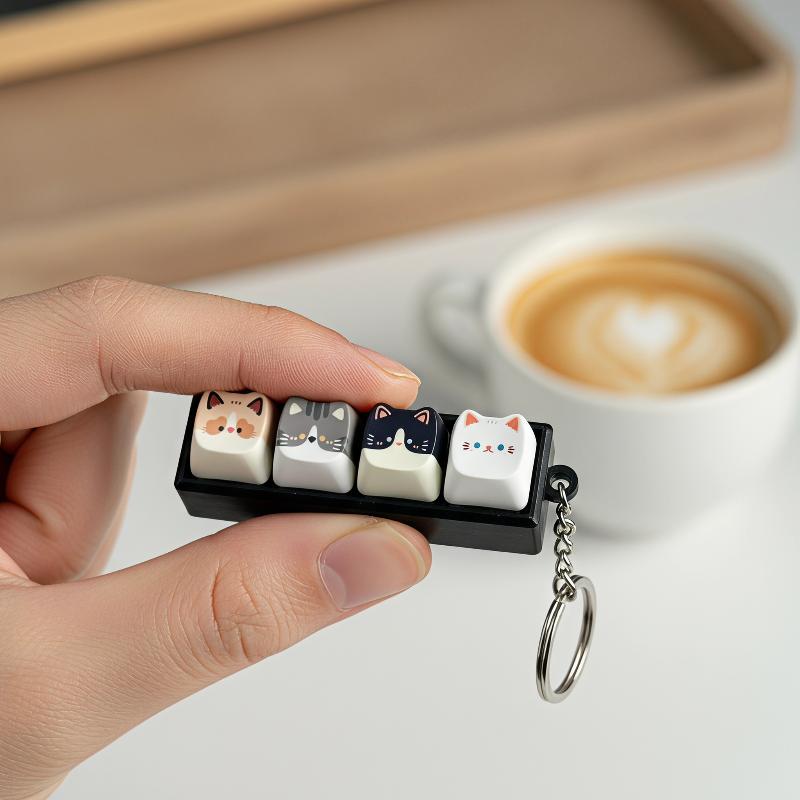 Keycap Berbentuk Kucing Kartun - Gaming Keyboard Non Mechanical ulasan dan harga