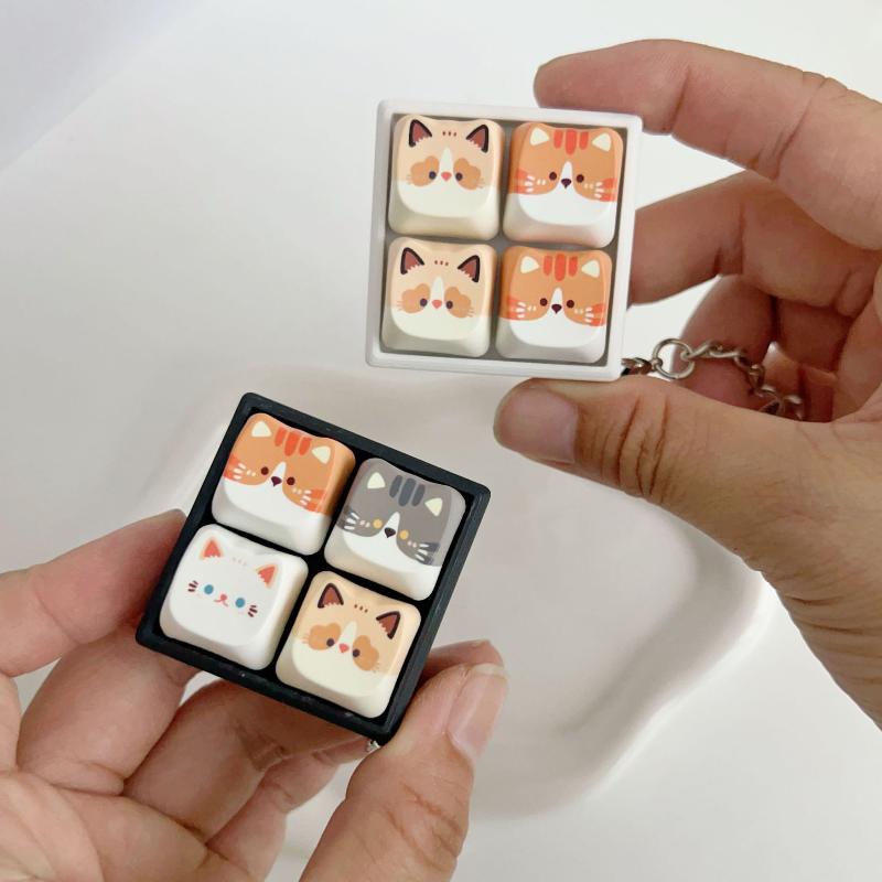Keycap Berbentuk Kucing Kartun - Gaming Keyboard Non Mechanical ulasan dan harga