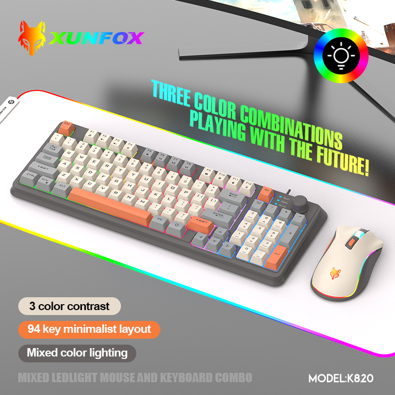 K820 Set Keyboard Game berkabe - Gaming Keyboard And Mouse Wireless ulasan dan harga