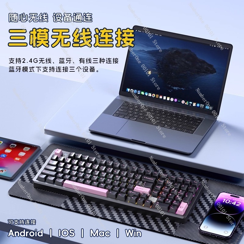 Keyboard Mekanik Paduan Alumin - Gaming Keyboard Mechanical Wireless ulasan dan harga
